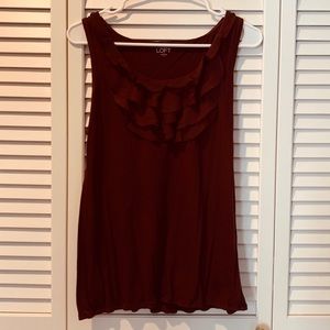 Loft Dark Maroon/Rust Blouse, L